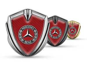 Mercedes Car Logo Badges Luxury Design Alloy Detail